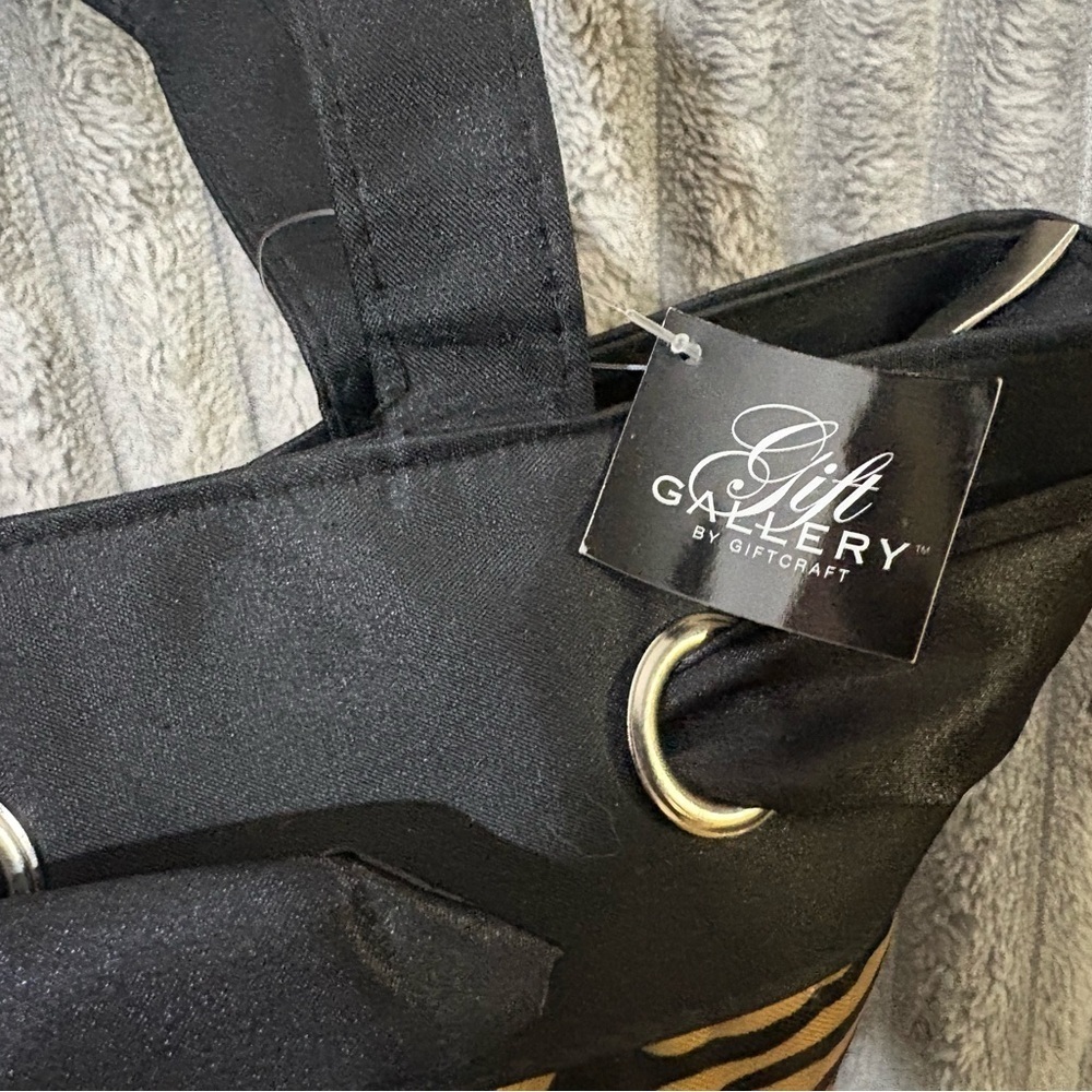 NWT Black and Gold Zebra Print Women's Bag by Gift Gallery - Picture 4 of 9